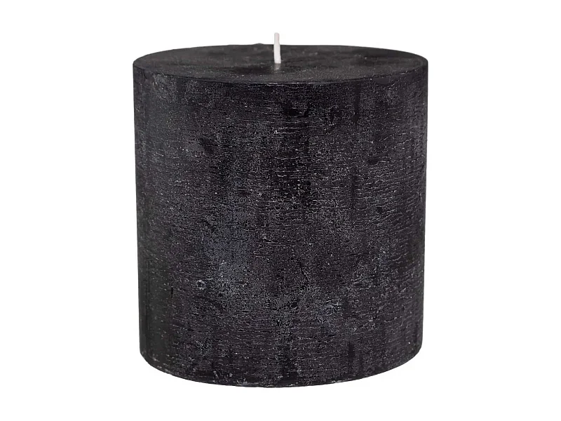 Bougie Cylindrique "Rustic" 10cm Noir
