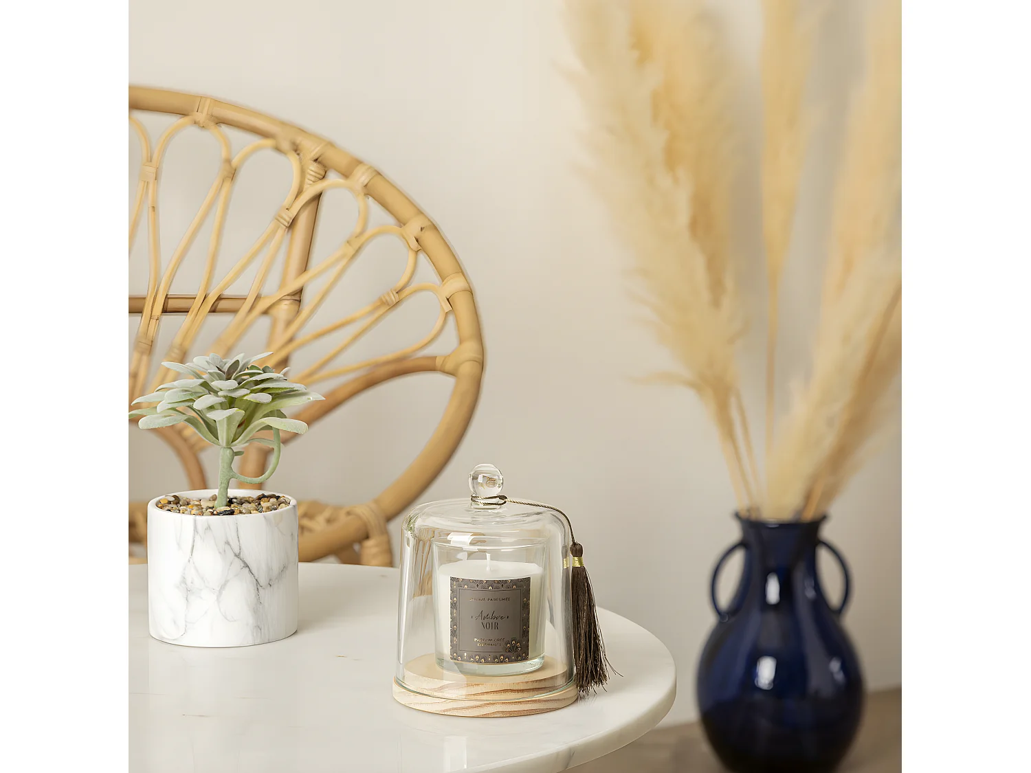 Bougie Parfumée Cloche "Loli" 130g Ambre Noir