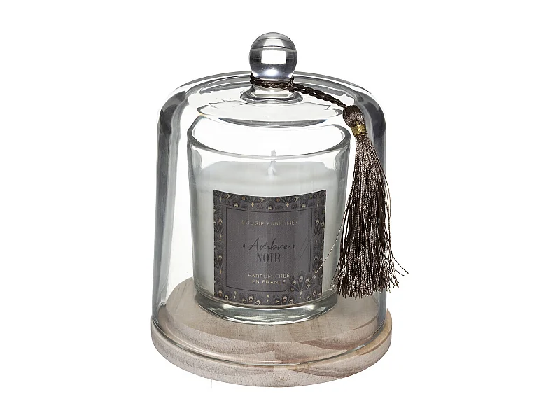 Bougie Parfumée Cloche "Loli" 130g Ambre Noir