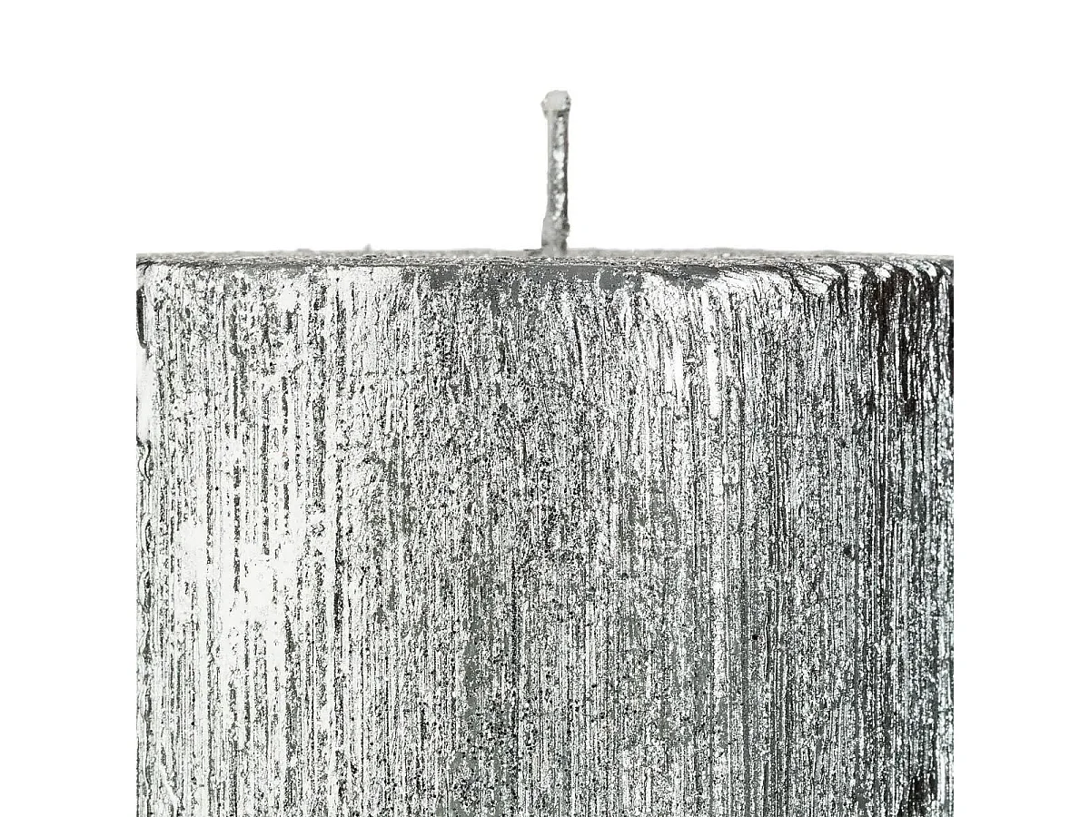 Bougie Cylindre Paillettes "Colorama" 340g Argent