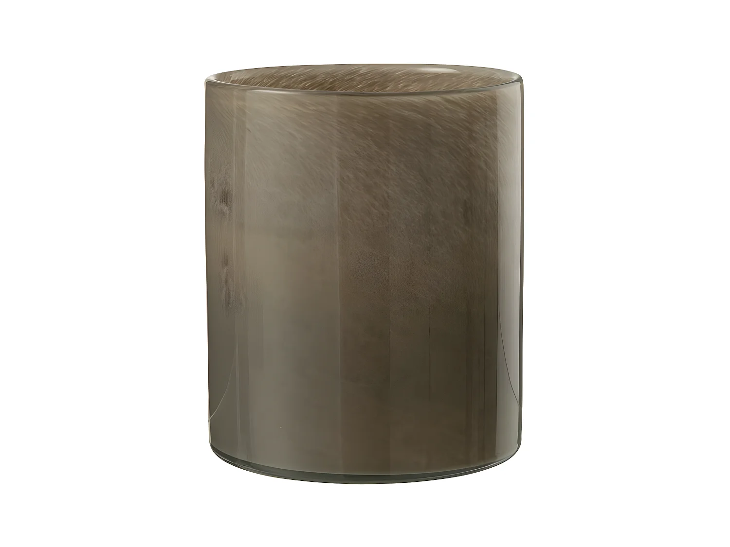 Portavelas de vidrio marrón 15x15x17 cm