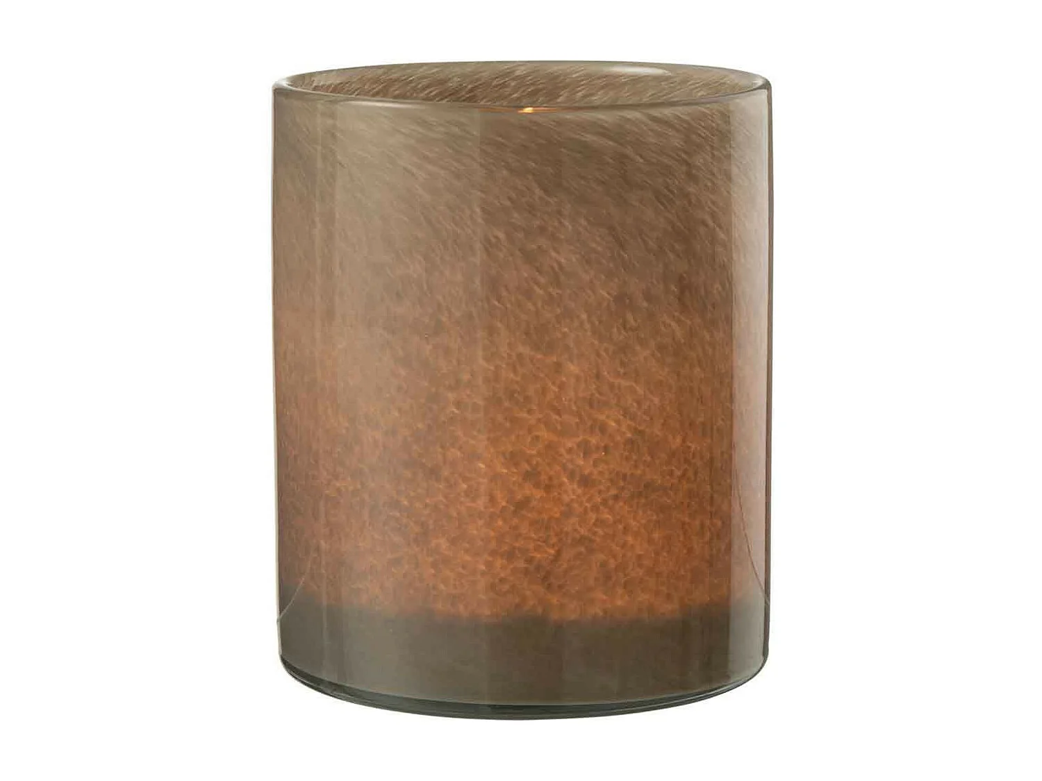 Photophore Design en Verre "Jade" 18cm Marron