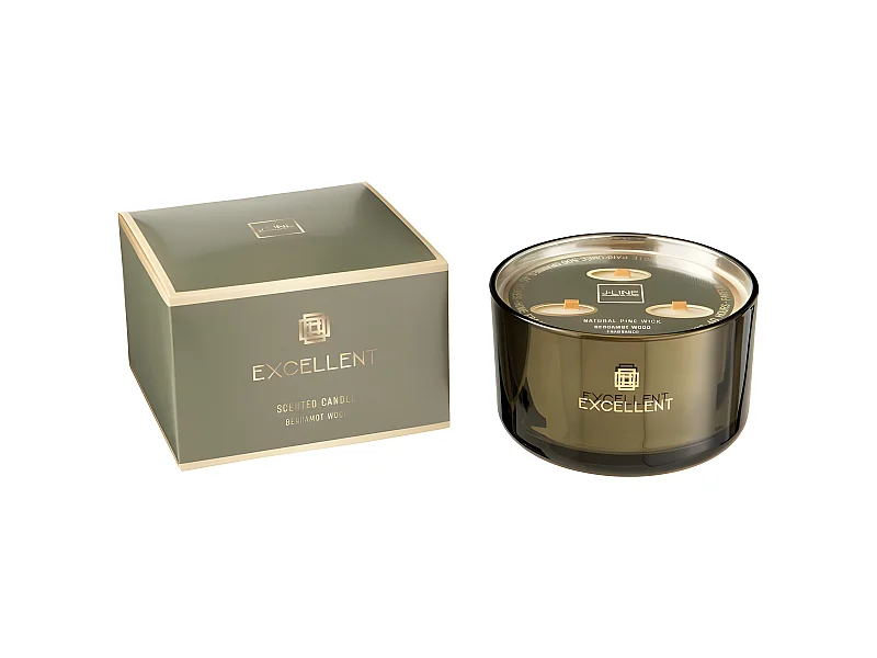 Bougie Parfumée "Excellent" 13cm Bergamot Wood Vert