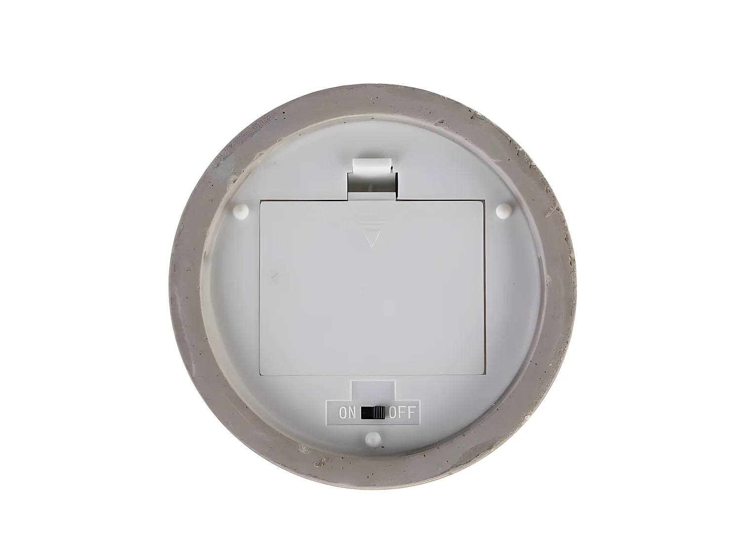 Bougie Ronde Led "Ciment" 15cm Gris