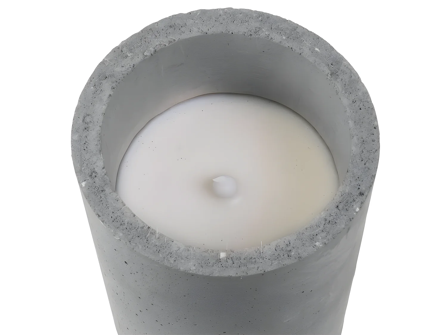 Bougie Ronde Led "Ciment" 15cm Gris