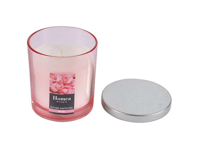 Bougie Parfumée Couvercle "Essentiel" 8cm Rose