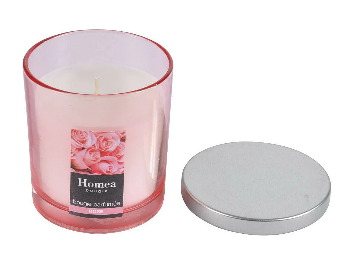 Bougie Parfumée Couvercle "Essentiel" 8cm Rose