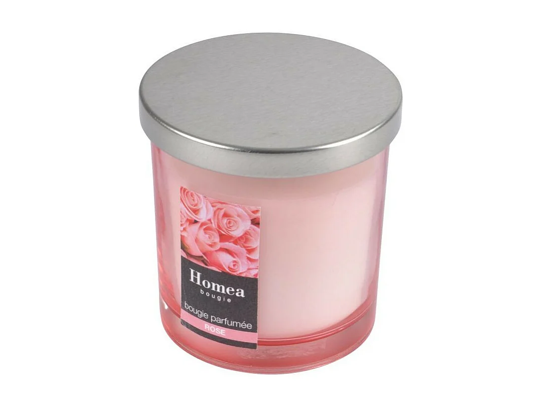Bougie Parfumée Couvercle "Essentiel" 8cm Rose