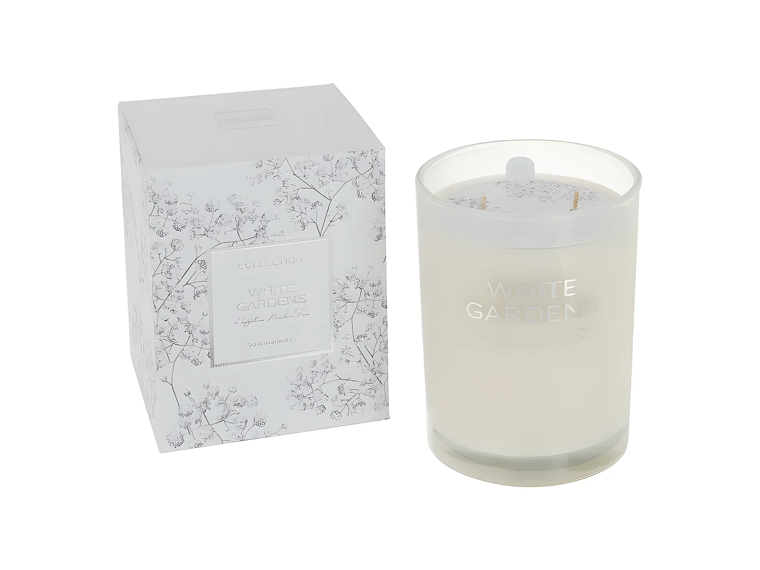 Bougie Parfumée "White Gardens" 12cm Sapphira Amber Tea