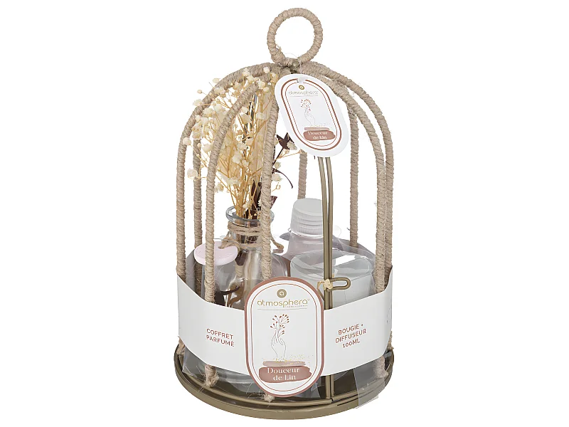 Coffret de Fragrances "Paola" 24cm Fleur de Lin
