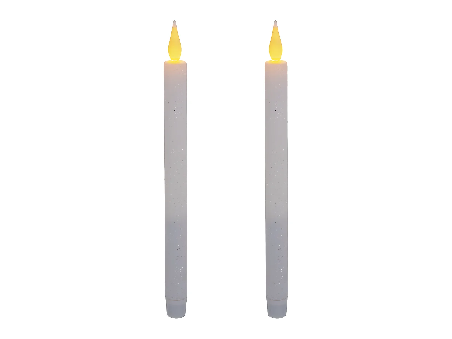 Lot de 2 Bougies Cierges LED "Colorama" 28cm Blanc