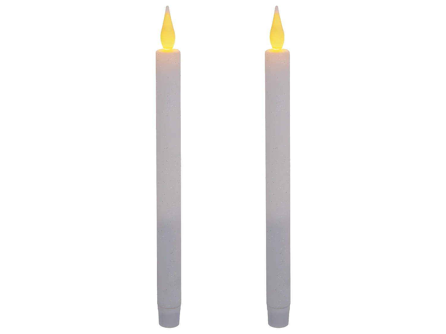 Lot de 2 Bougies Cierges LED "Colorama" 28cm Blanc