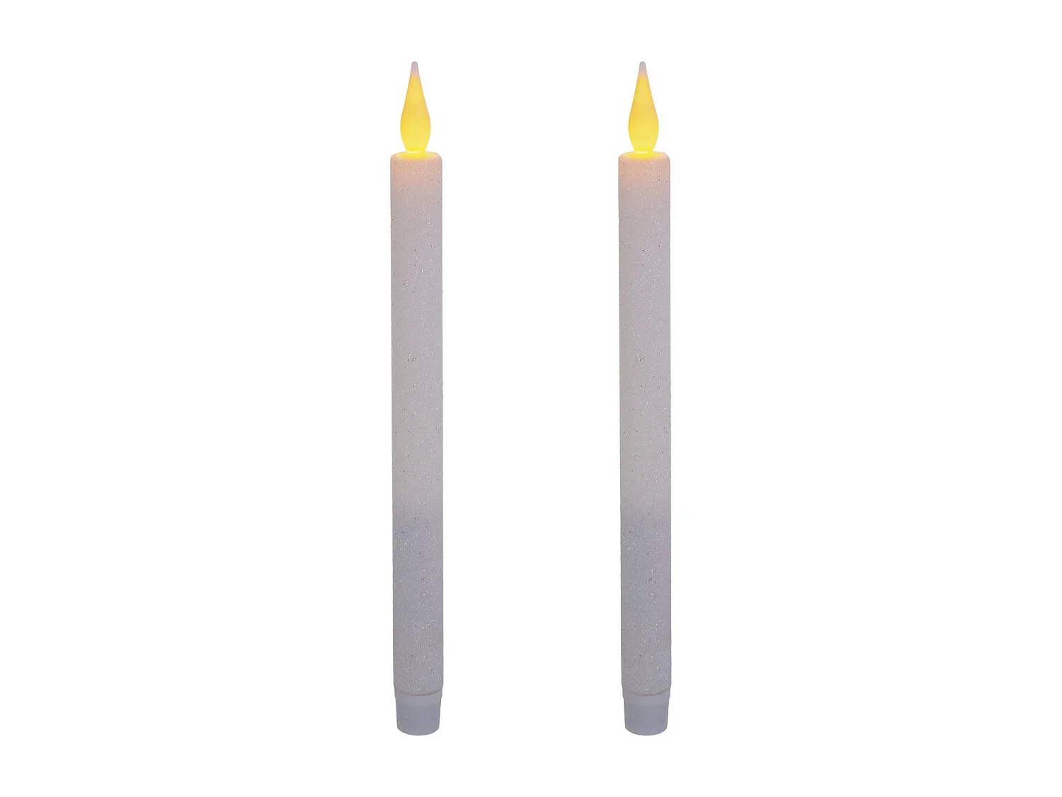 Lot de 2 Bougies Cierges LED "Colorama" 28cm Blanc