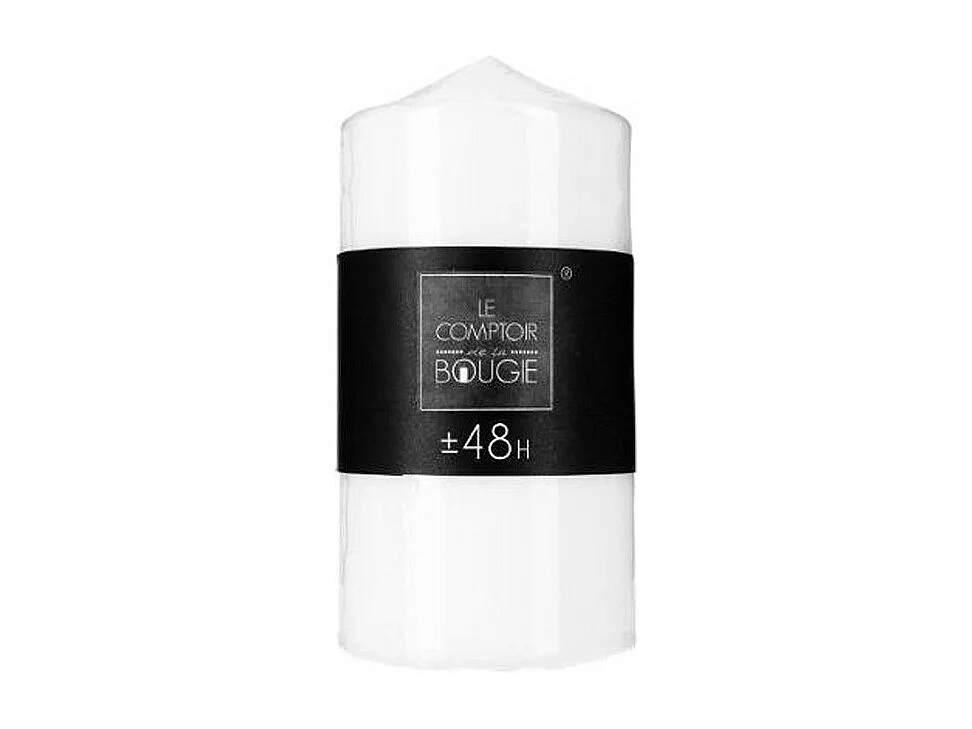 Bougie Ronde "Hugo" 14cm Blanc