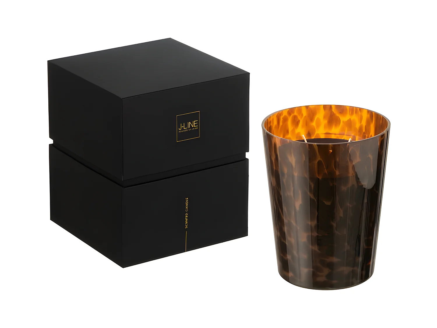 Vela perfumada de 68 horas en tarro de vidrio marrón de 12.5x12.5x15 cm