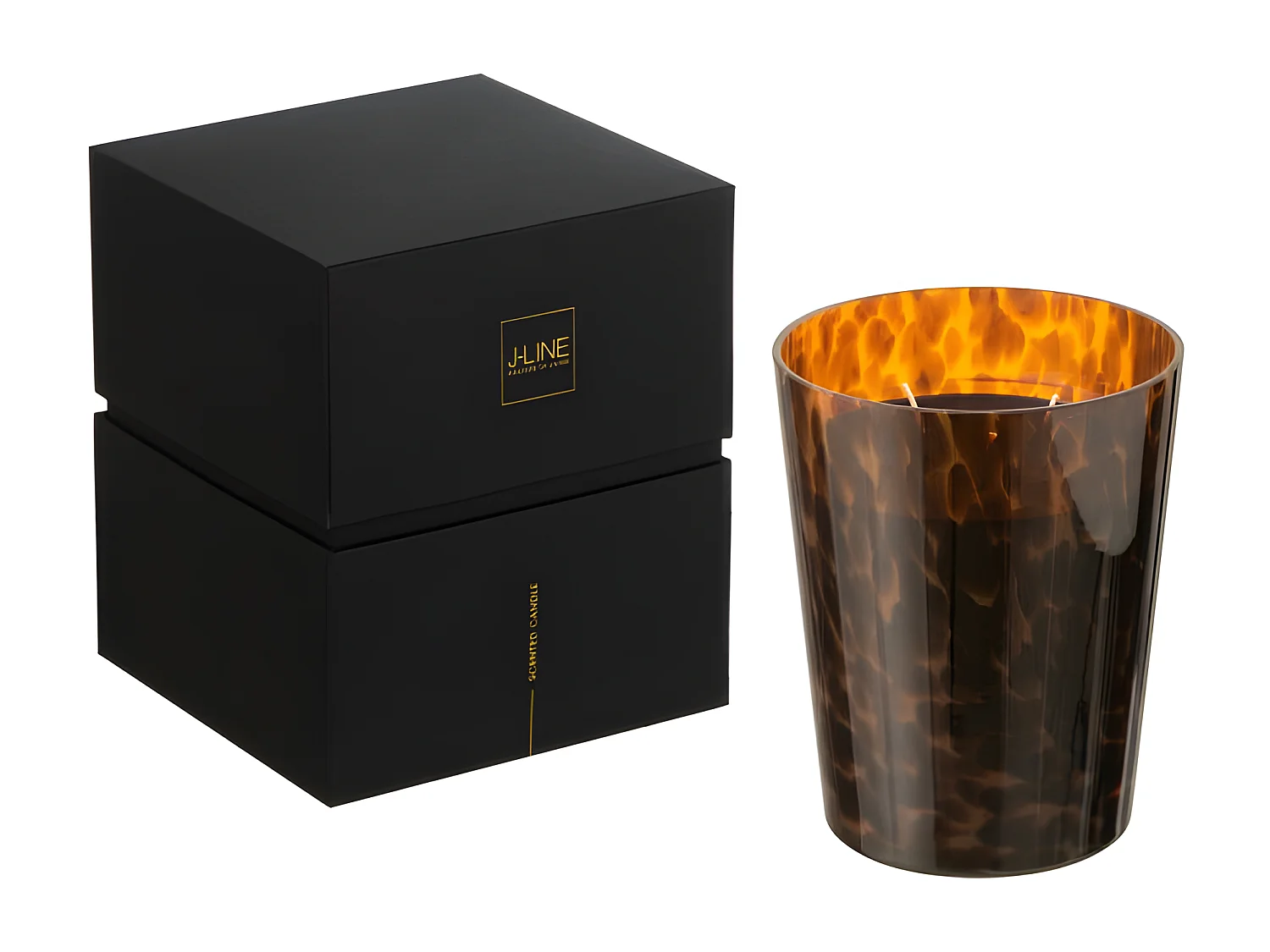 Vela perfumada de 68 horas en tarro de vidrio marrón de 12.5x12.5x15 cm