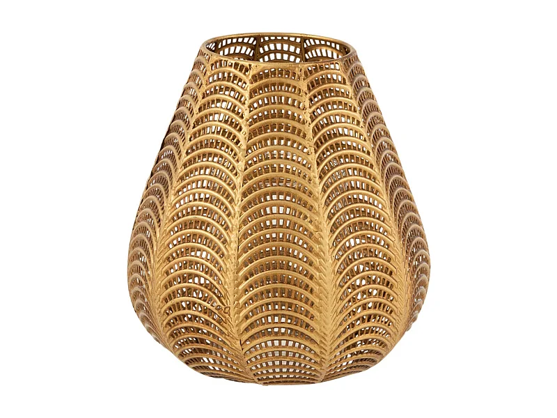 Bougeoir Design en Métal "Gala" 25cm Or