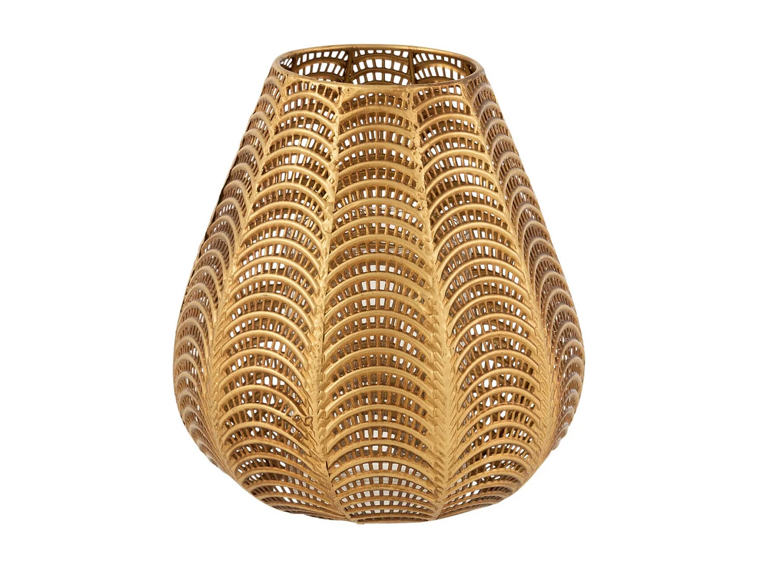 Bougeoir Design en Métal "Gala" 25cm Or