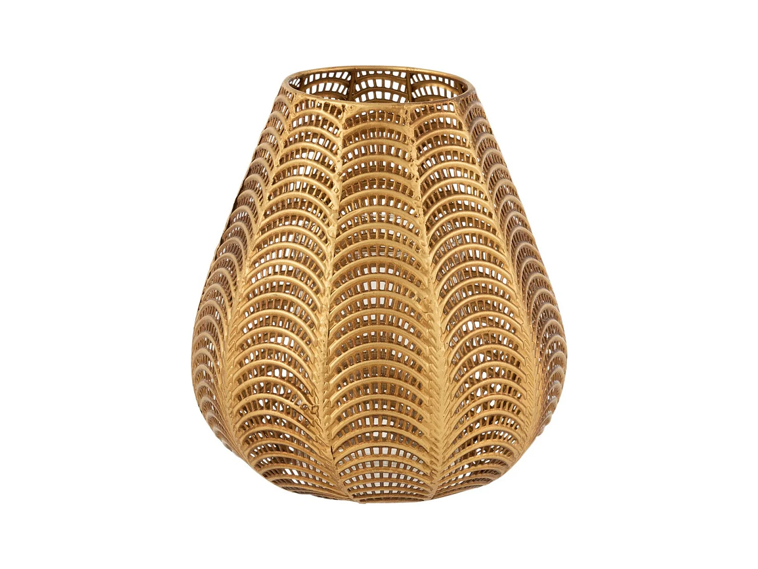 Bougeoir Design en Métal "Gala" 25cm Or