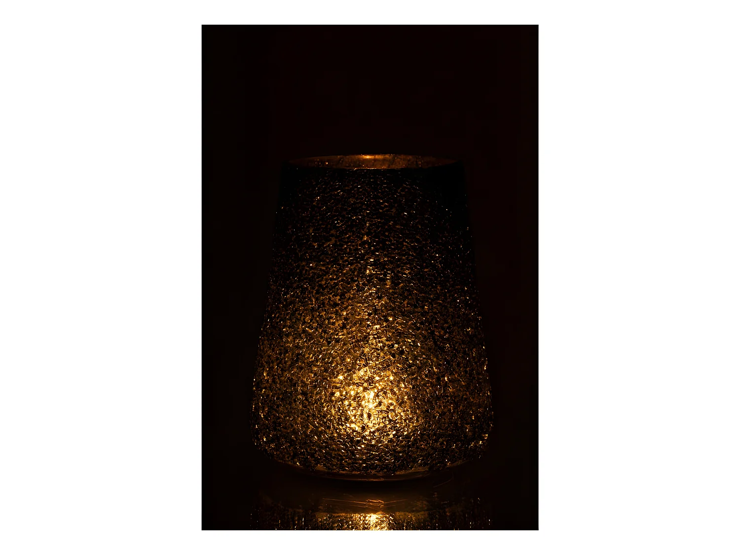 Portavelas de vidrio verde 17x17x23 cm