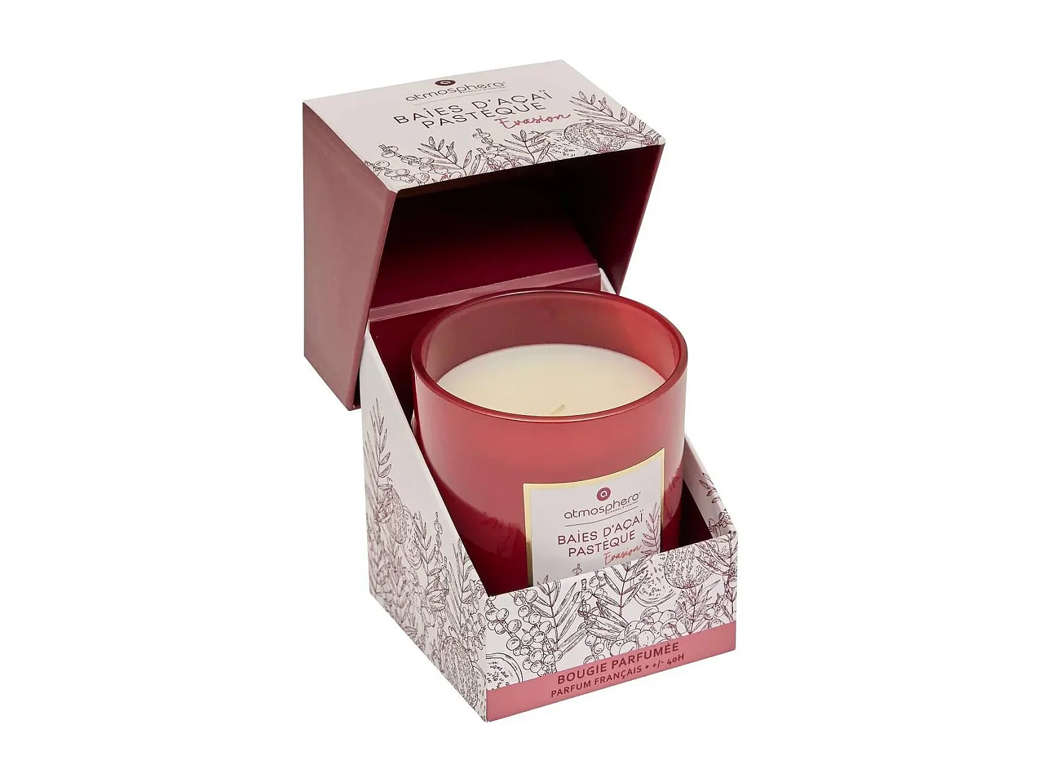 Bougie Parfumée "Mael" 190g Baie d'Acai & Pastèque
