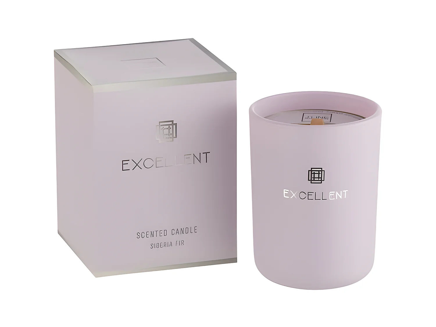 Vela perfumada de 50 horas en un frasco de vidrio morado de 9x9x11 cm