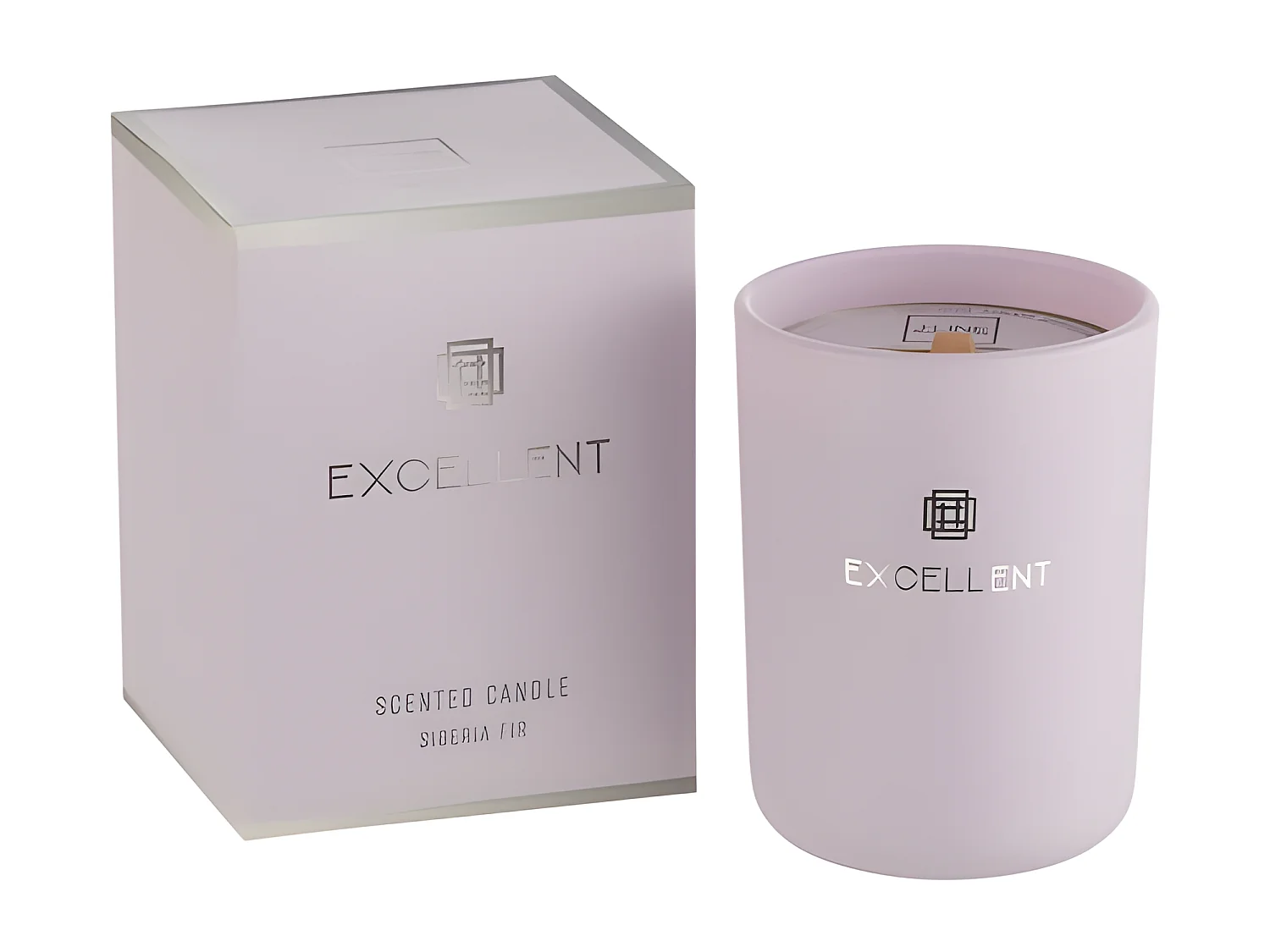 Vela perfumada de 50 horas en un frasco de vidrio morado de 9x9x11 cm