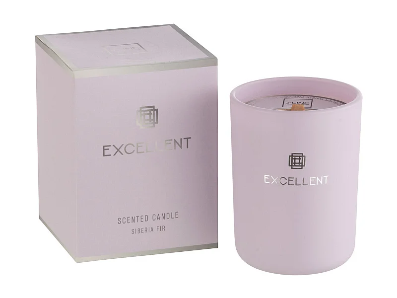 Vela perfumada de 50 horas en un frasco de vidrio morado de 9x9x11 cm