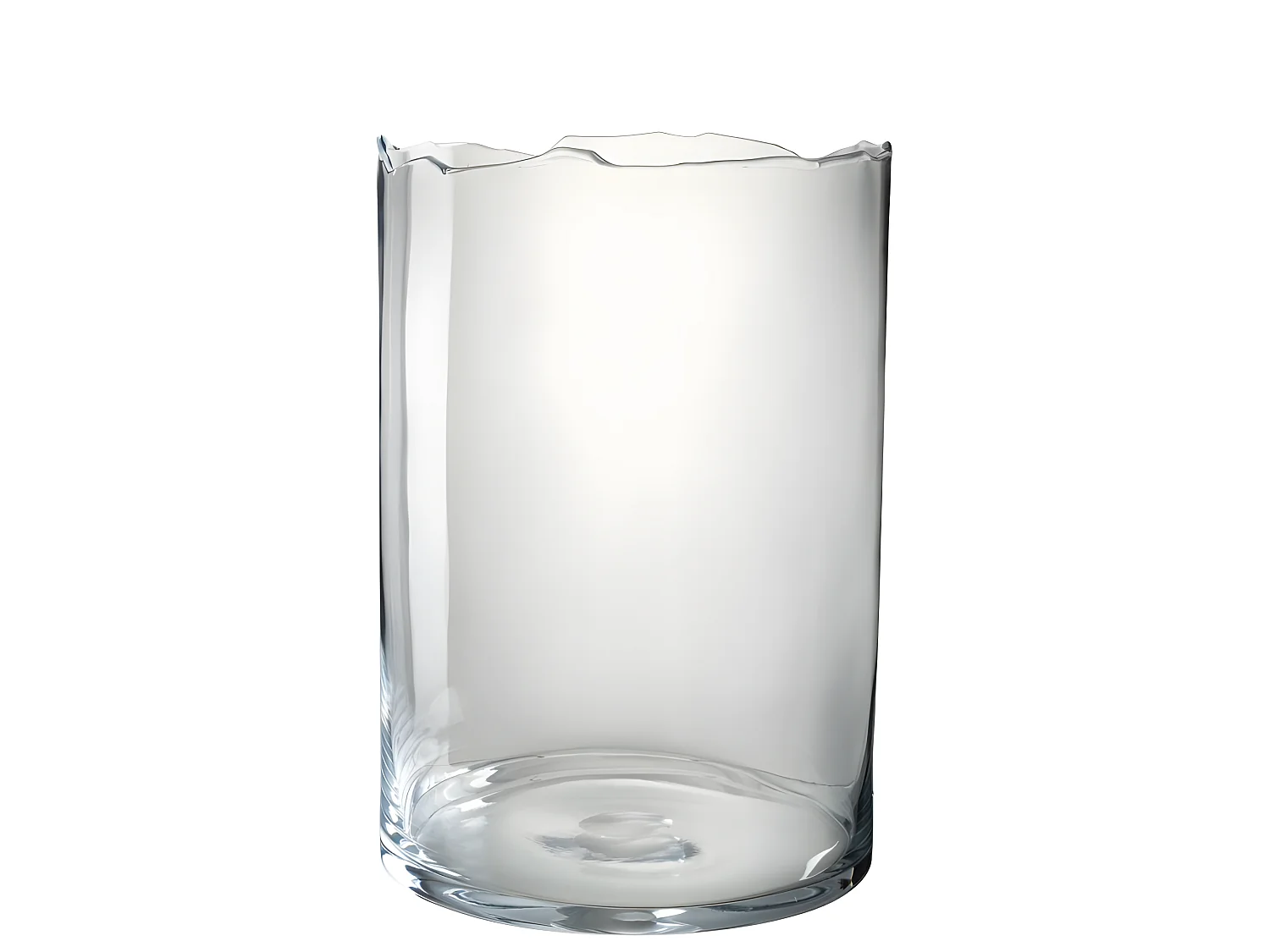 Portacandela in vetro trasparente 27x27x39 cm