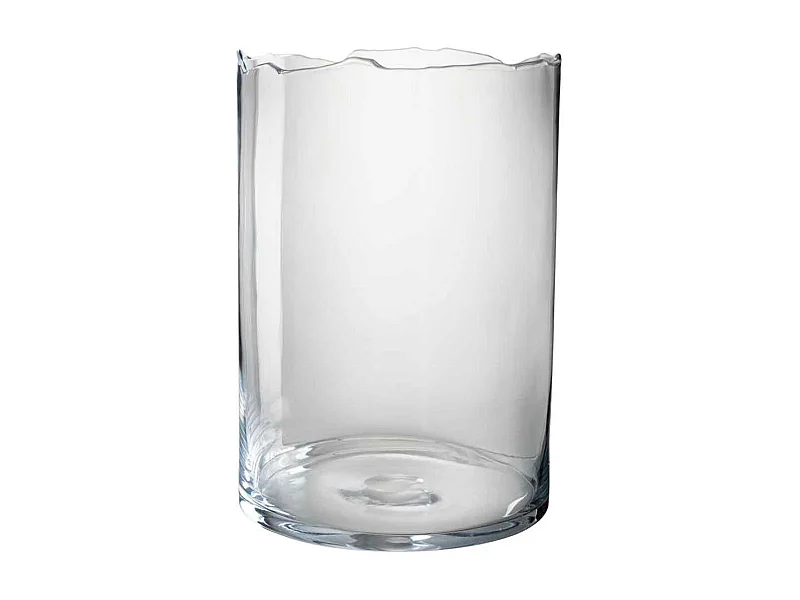Portacandela in vetro trasparente 27x27x39 cm