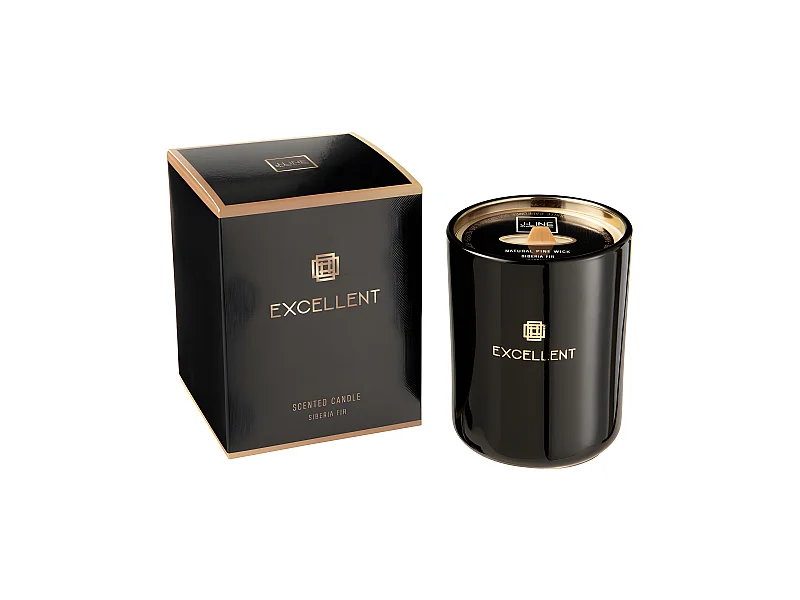 Bougie Parfumée "Excellent" 14cm Siberia Fir Noir