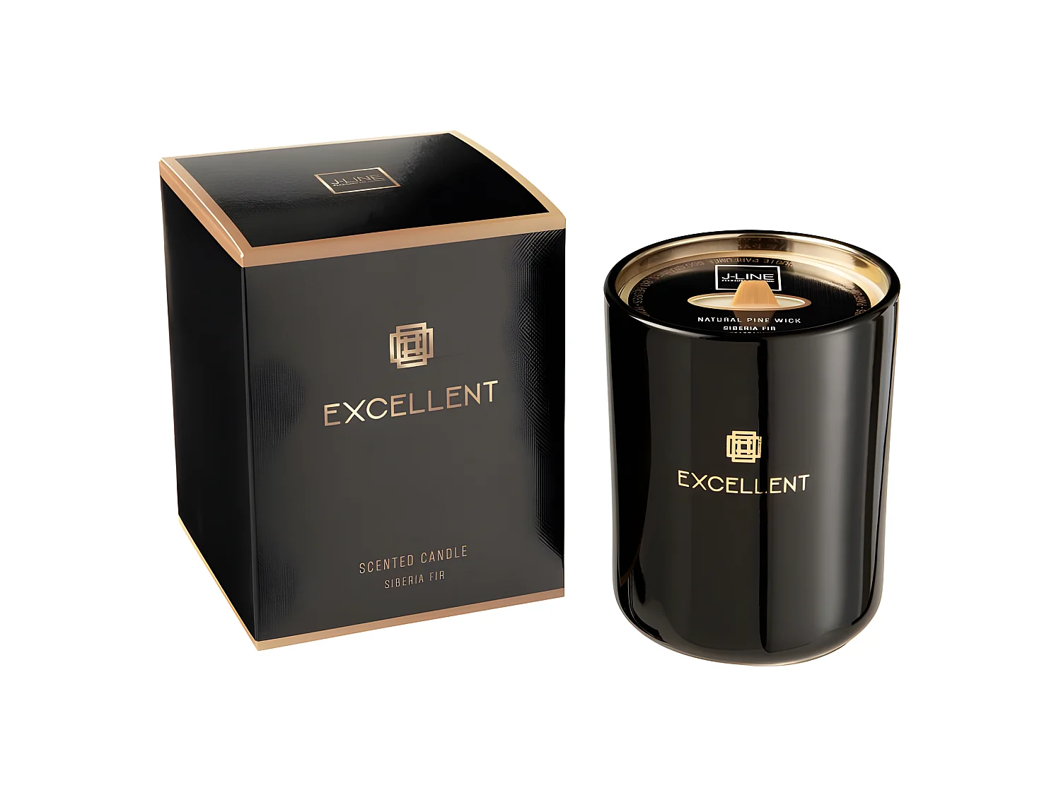 Bougie Parfumée "Excellent" 14cm Siberia Fir Noir