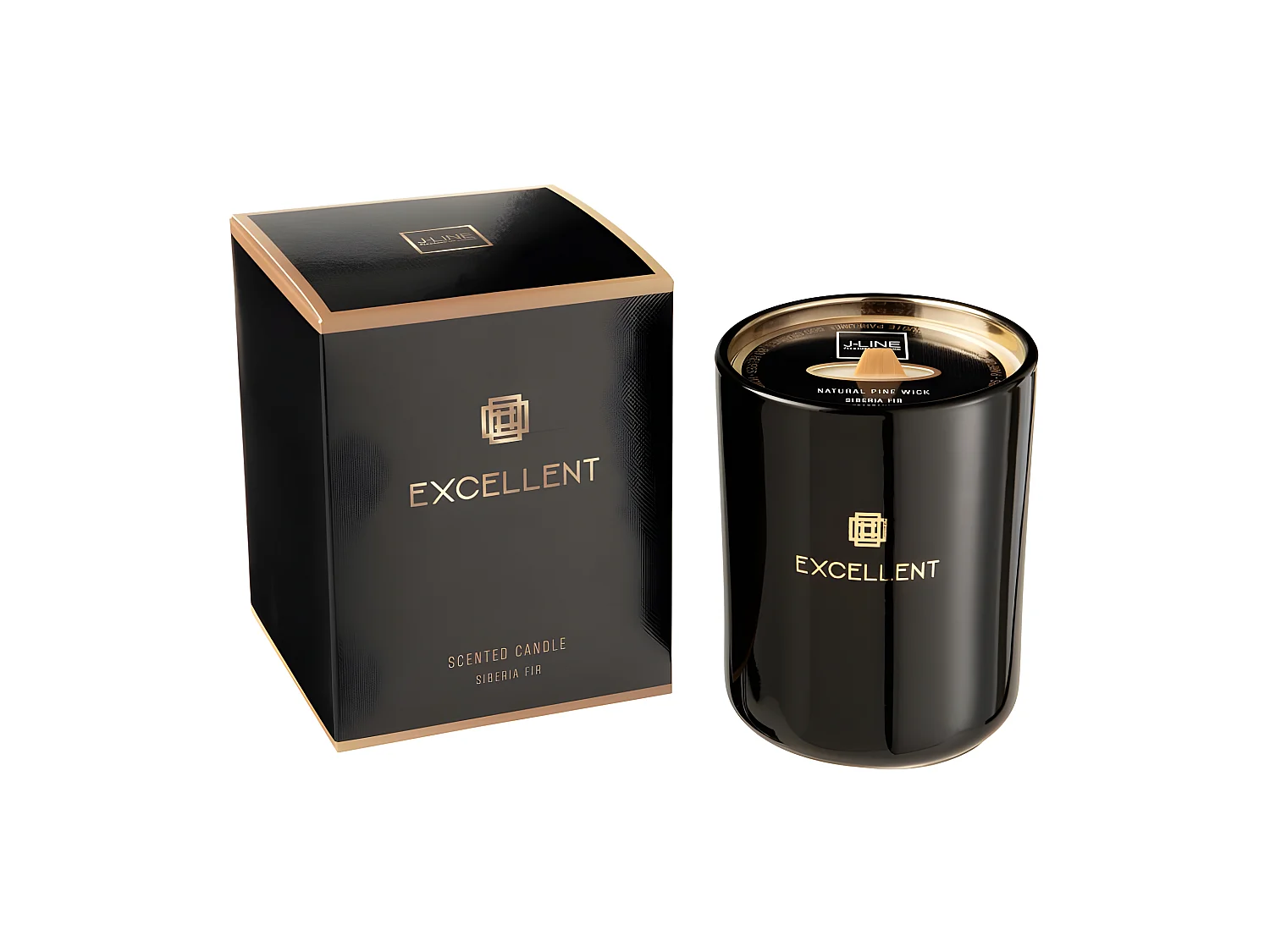 Bougie Parfumée "Excellent" 14cm Siberia Fir Noir