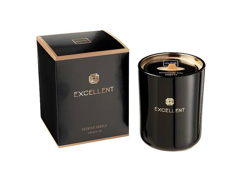 Bougie Parfumée "Excellent" 14cm Siberia Fir Noir