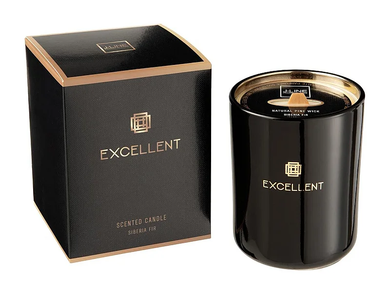 Bougie Parfumée "Excellent" 14cm Siberia Fir Noir