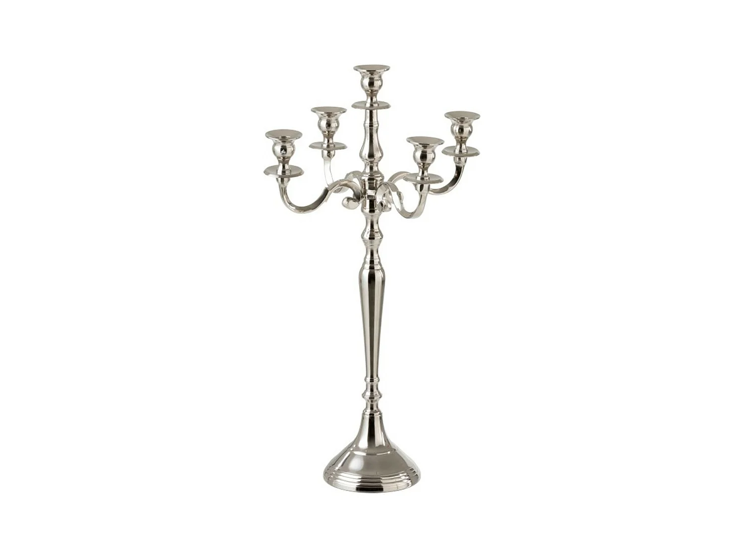 Chandelier 5 Têtes Design "Classic" 63cm Argent