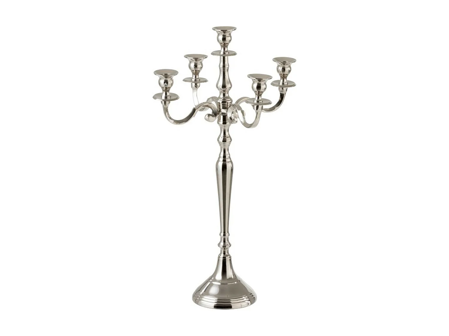Chandelier 5 Têtes Design "Classic" 63cm Argent