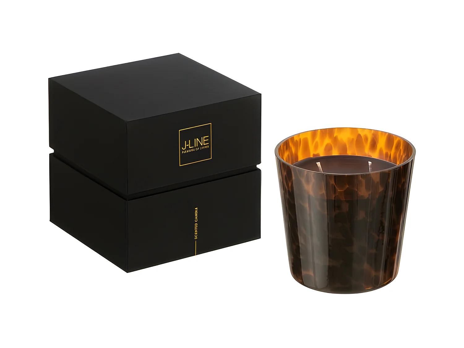 Vela perfumada de 50 horas en tarro de vidrio marrón de 12x12x11.5 cm