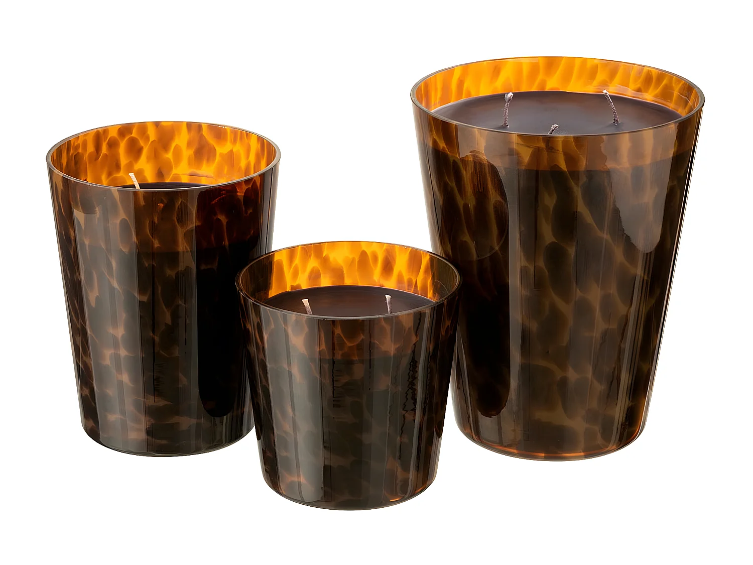 Vela perfumada de 50 horas en tarro de vidrio marrón de 12x12x11.5 cm