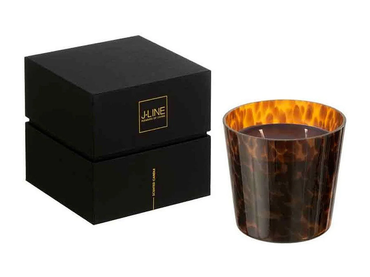 Vela perfumada de 50 horas en tarro de vidrio marrón de 12x12x11.5 cm