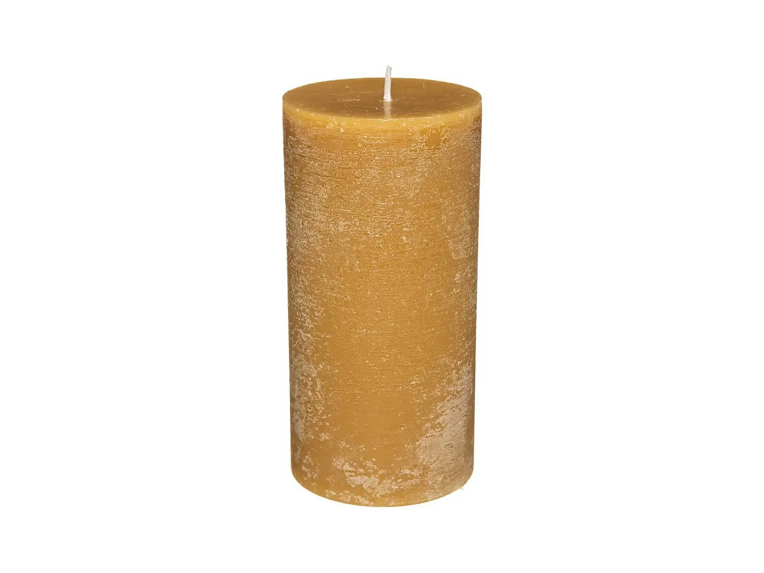 Bougie Cylindrique "Rustic" 14cm Jaune