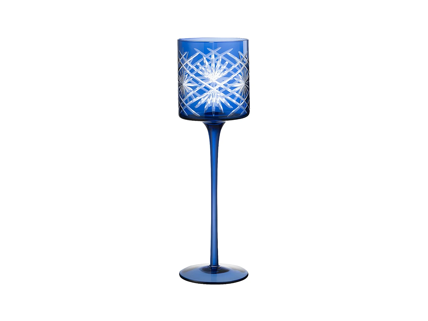 Photophore sur Pied Déco "Santorini" 30cm Bleu