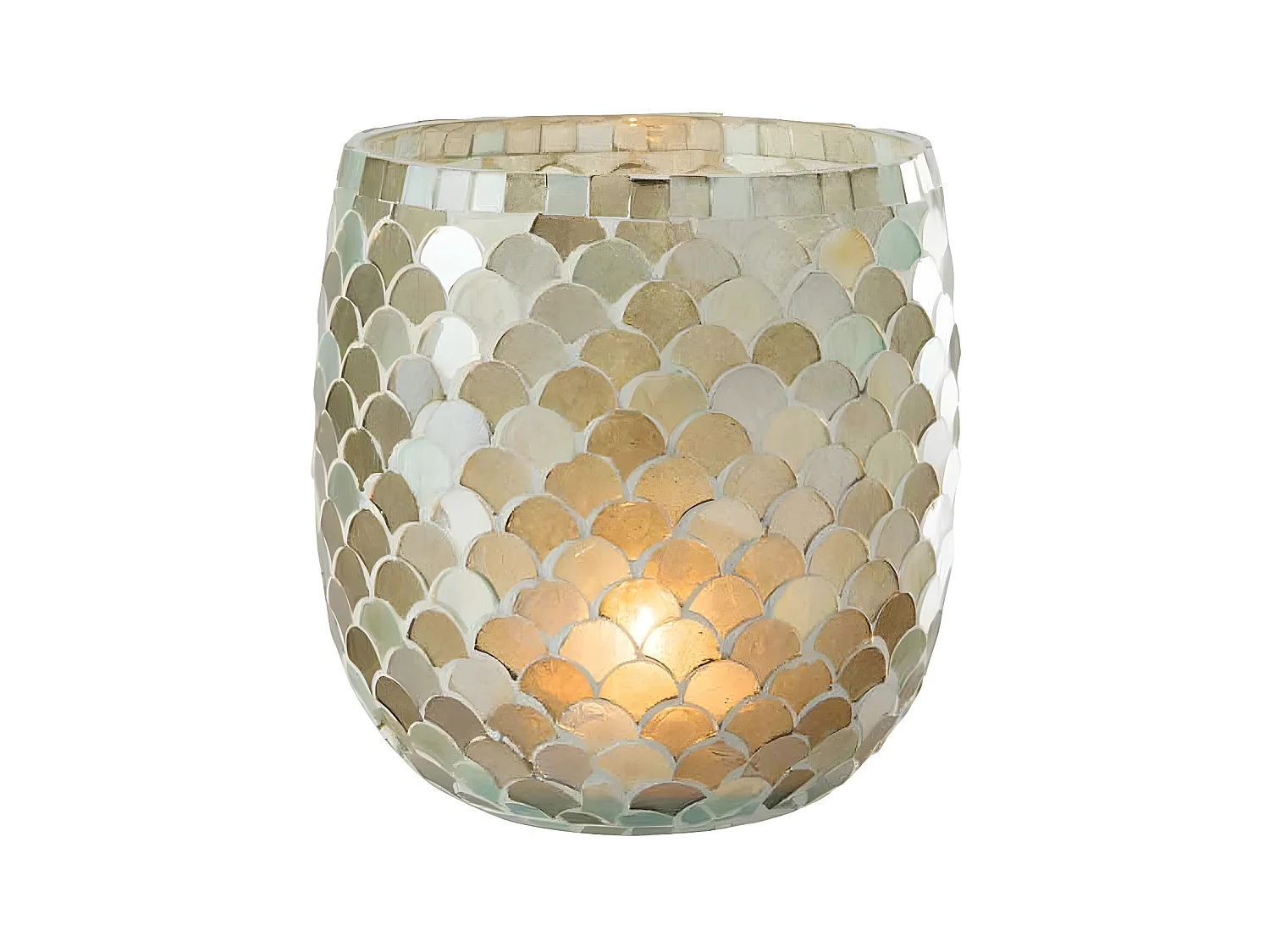 Portavelas de vidrio Azur 15.5x15.5x16 cm