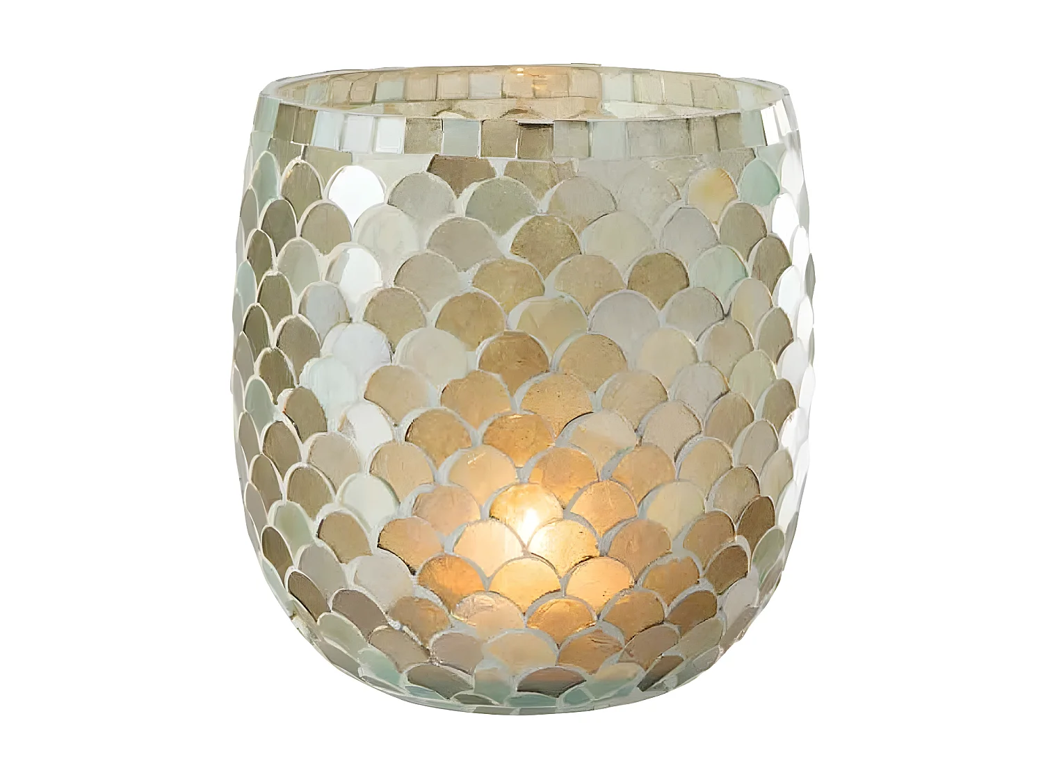 Portavelas de vidrio Azur 15.5x15.5x16 cm