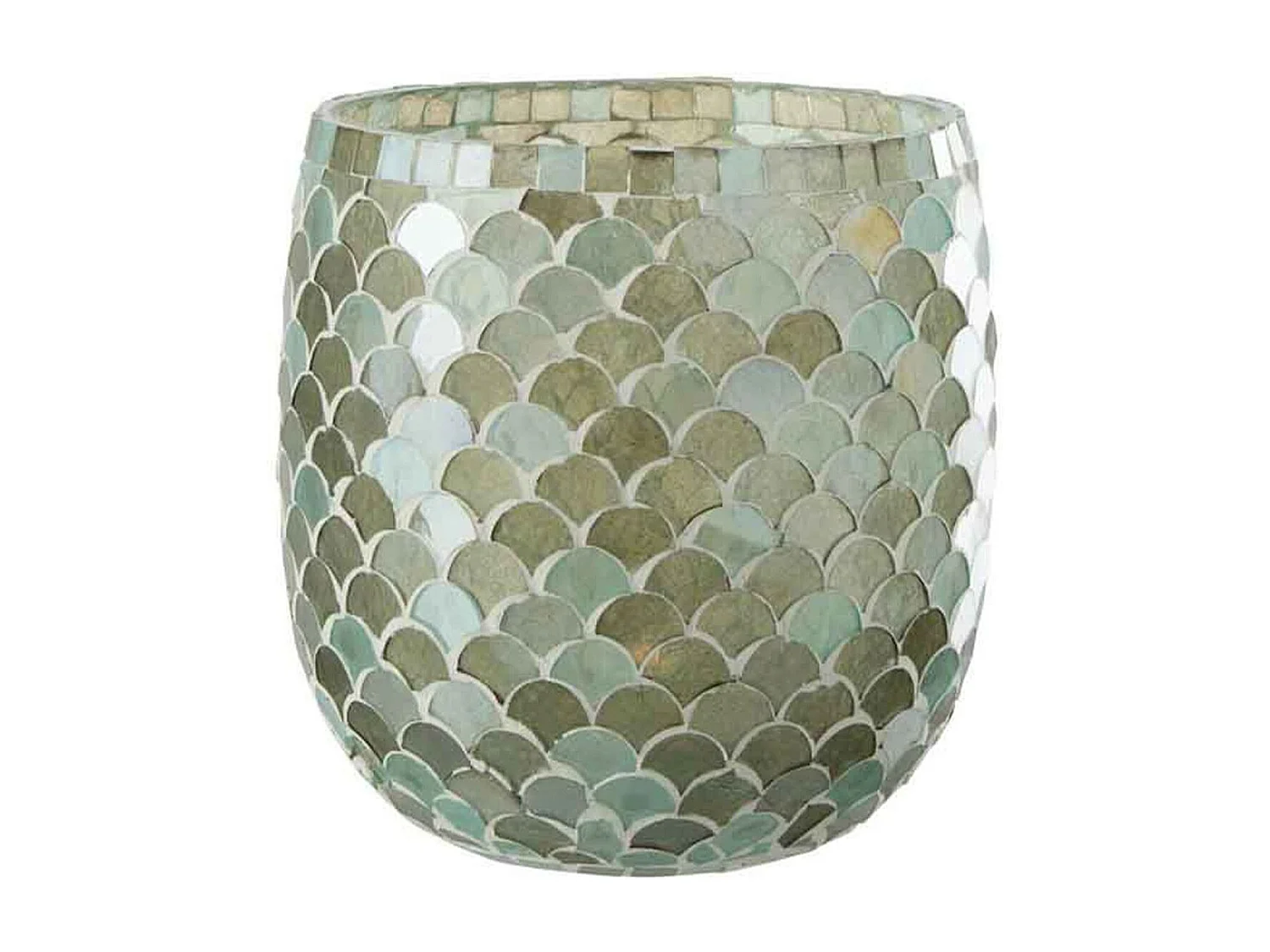 Portacandela in vetro blu 15.5x15.5x16 cm