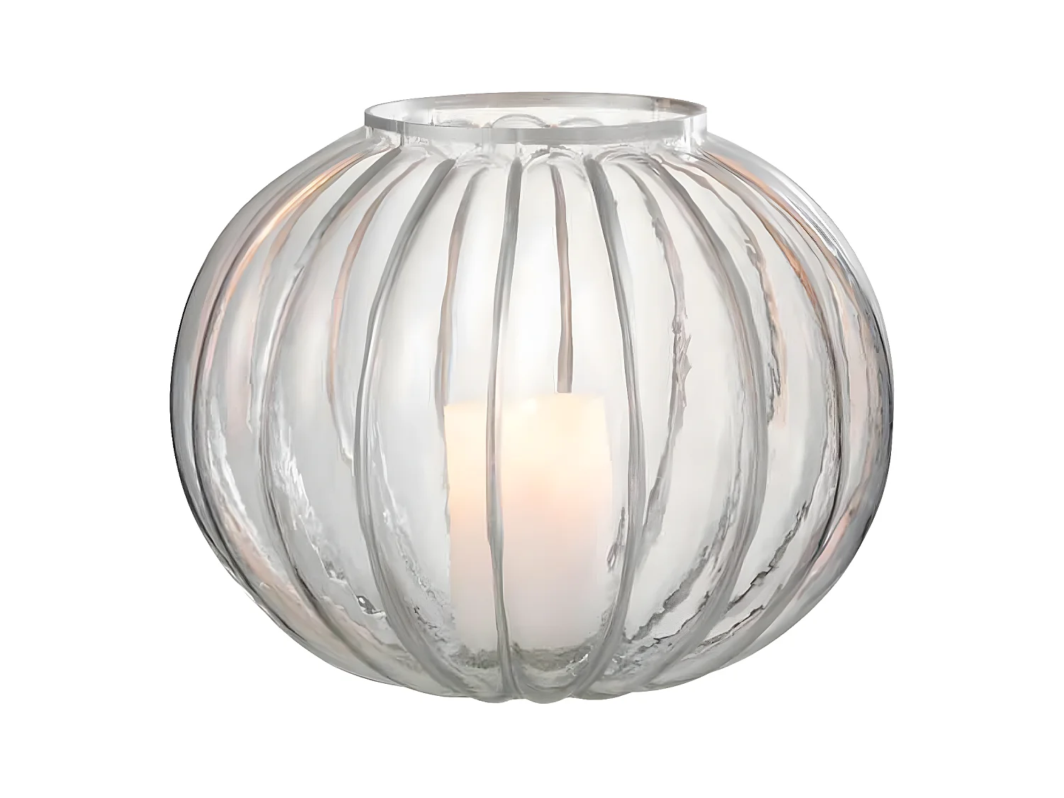 Lámpara de vidrio plateado en forma de bola de 29.5x29.5x24 cm