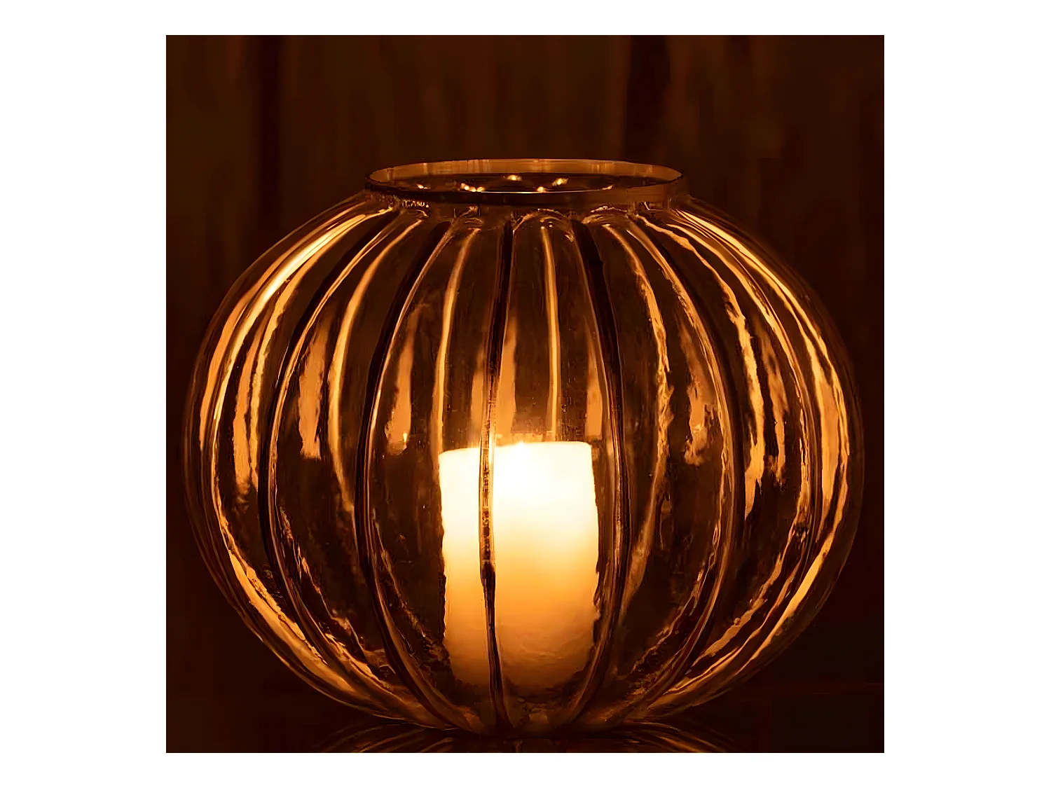 Lámpara de vidrio plateado en forma de bola de 29.5x29.5x24 cm