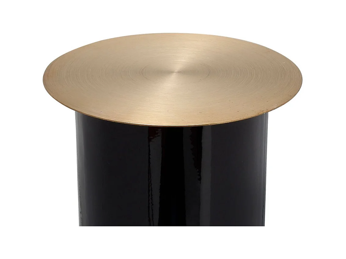 Bougeoir de Sol "Colby" 40cm Noir & Or