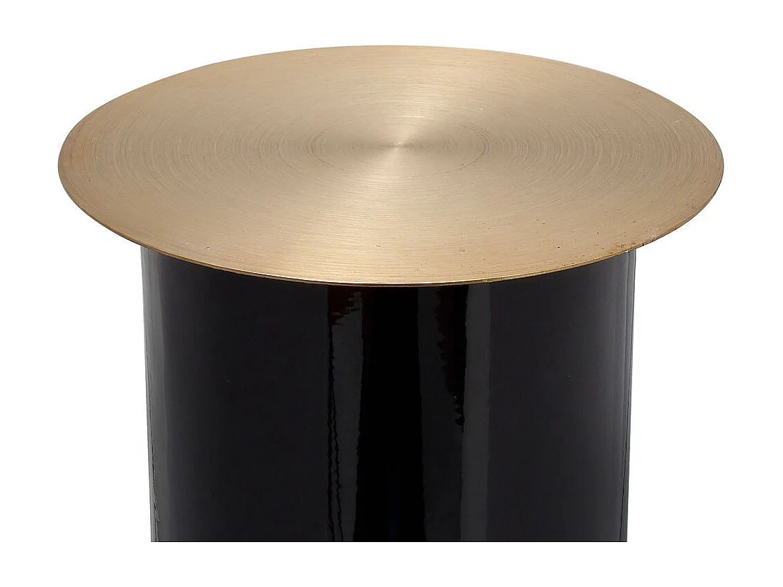 Bougeoir de Sol "Colby" 40cm Noir & Or