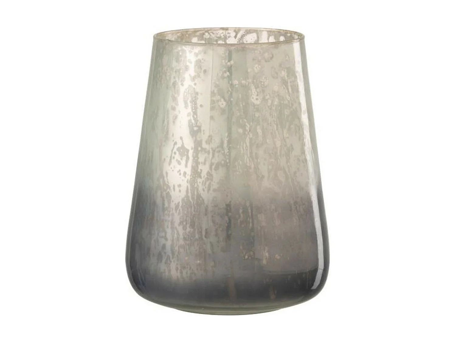 Photophore Design en Verre "Milky" 23cm Gris